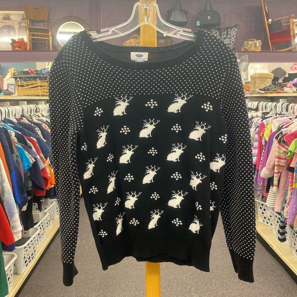 Xl Old Navy black white sweater - Picture 3 of 10
